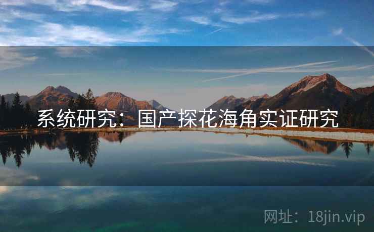 系统研究:国产探花海角实证研究 系统研究:国产探花海角实证研究