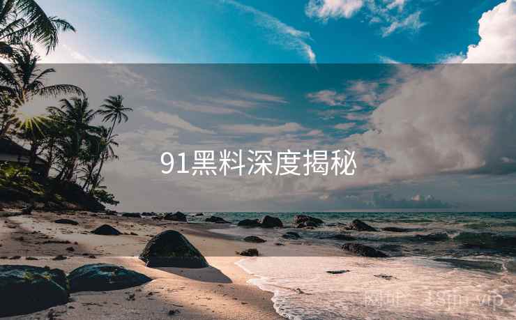 91黑料深度揭秘